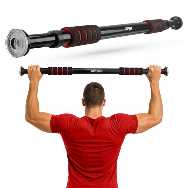 Drążek do podciągania rozporowy 63-100cm Gymtek - 63-100cm czerwony