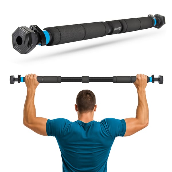 Drążek do podciągania rozporowy 65-100cm Gymtek - 65-100cm niebieski