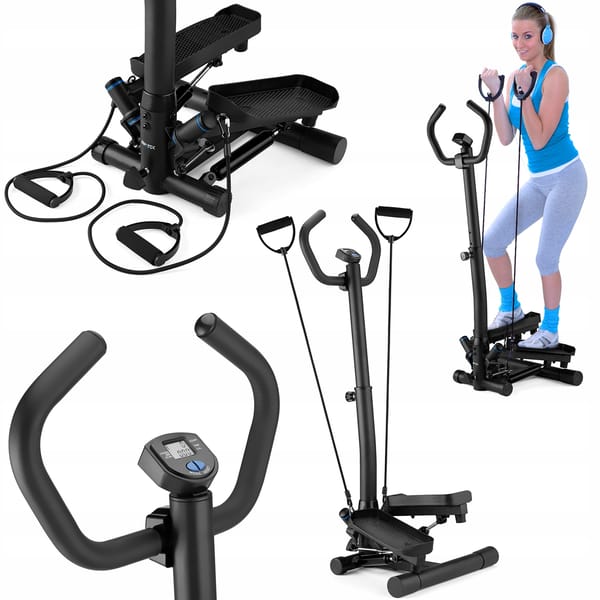 Stepper skrętny z ramionami, z linkami XST900 Gymtek - XST900 czarny