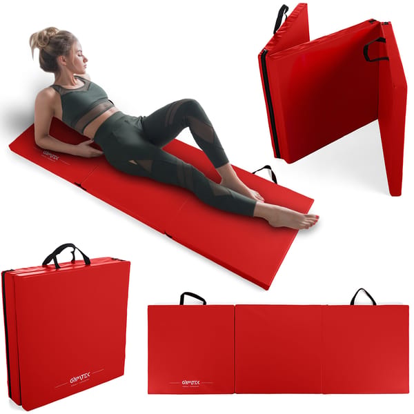 Materac gimnastyczny Triple 180x60x5cm Gymtek - czerwony