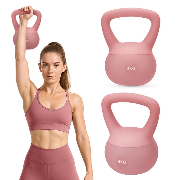 Miękki kettlebell FlexLift 4kg Gymtek - 4kg soft pink