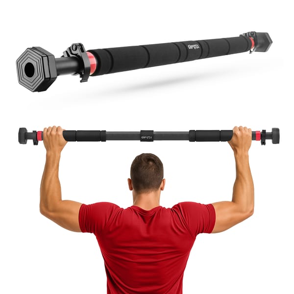 Drążek do podciągania rozporowy 65-100cm Gymtek - 65-100cm czerwony