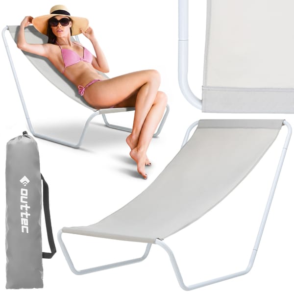 Leżak plażowy, ogrodowy Relaxo Outtec - szary