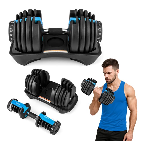 Hantla regulowana 2,5-24kg Gymtek - niebieska