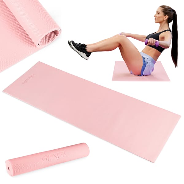 Mata do ćwiczeń, jogi 0,5cm Gymtek - różowa