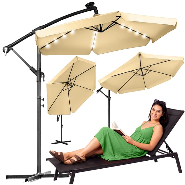 Parasol ogrodowy Classic LED 350cm Luverno - beżowy LED