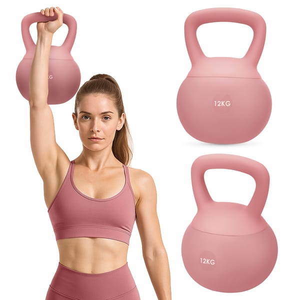 Miękki kettlebell FlexLift 12kg Gymtek - 12kg soft pink