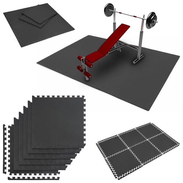 Duża mata piankowa Puzzle pod sprzęt fitness 176,5x118x1cm 6 szt. Gymtek