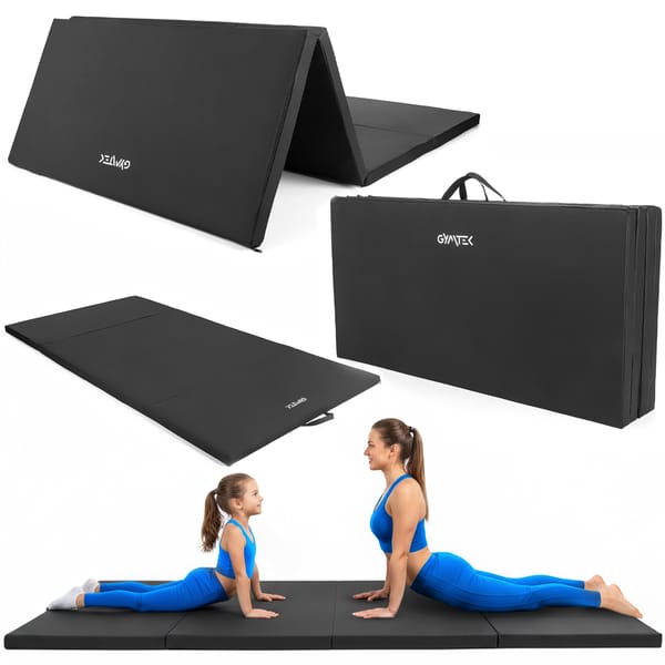 Materac gimnastyczny składany FlexMotion 240x120cm Gymtek WYPRZEDAŻ - 240x120cm czarny