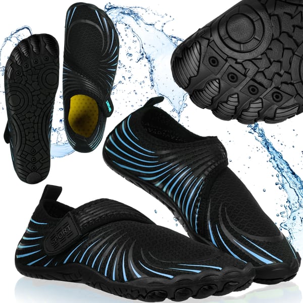 Buty do wody, na jeżowce HydroStep Outtec - czarny/niebieski