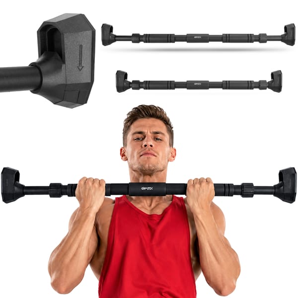 Drążek do podciągania rozporowy 70-100cm Gymtek - czarny