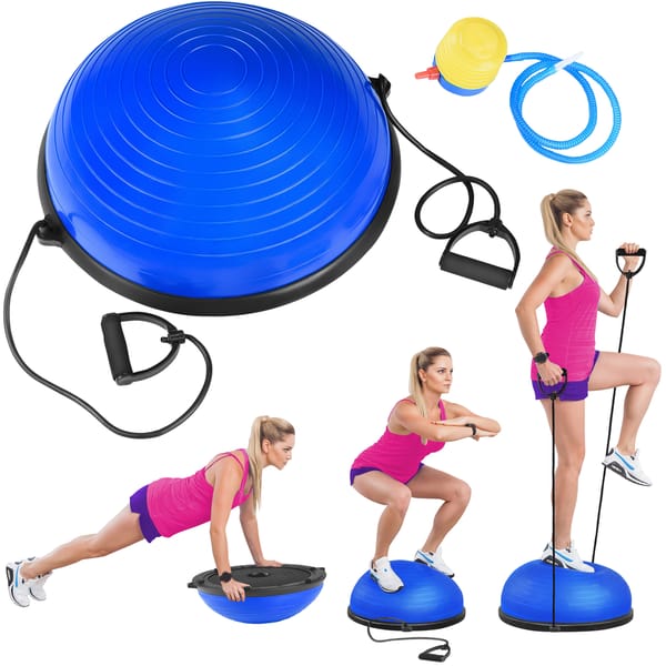 Platforma do balansowania półpiłka do ćwiczeń DualCore + pompka Gymtek