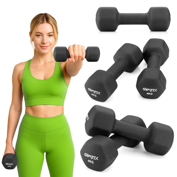 Zestaw hantli neoprenowych Hex 2x4kg Gymtek