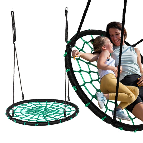 Huśtawka bocianie gniazdo XXL Net Luverno - black/green