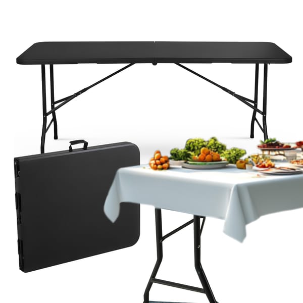 Stół cateringowy, bankietowy rozkładany 180cm Luverno - czarny