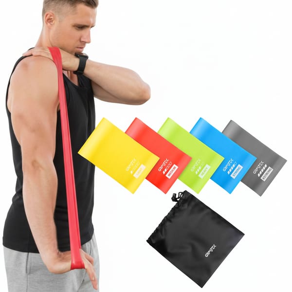 Zestaw taśm rehabilitacyjnych Flat Band 2,5-12,5kg 5szt. Gymtek