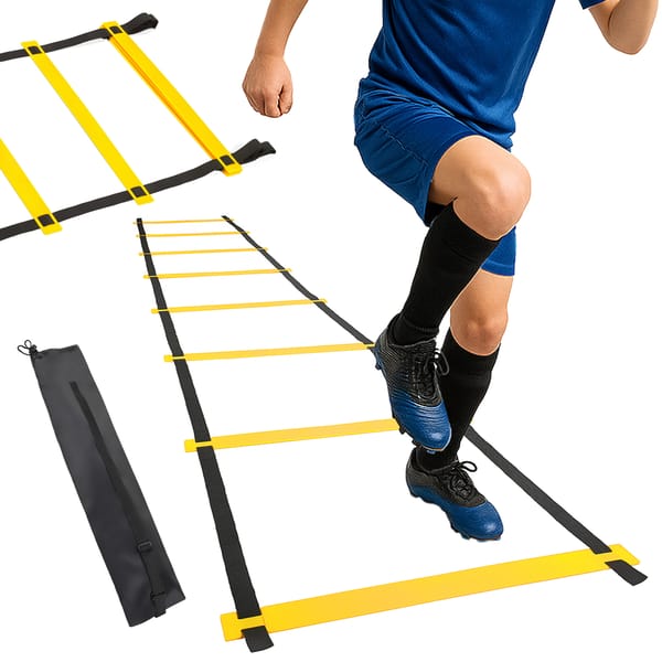 Drabinka treningowa, piłkarska 4m Gymtek - żółta 4m