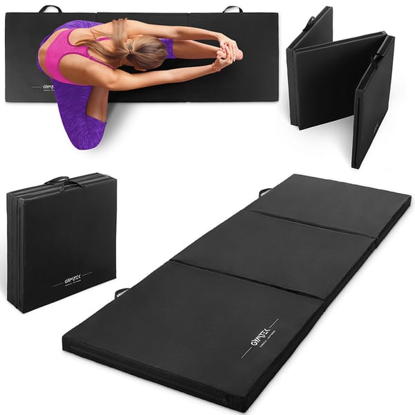 Materac gimnastyczny składany 180x60x5cm Gymtek - czarny