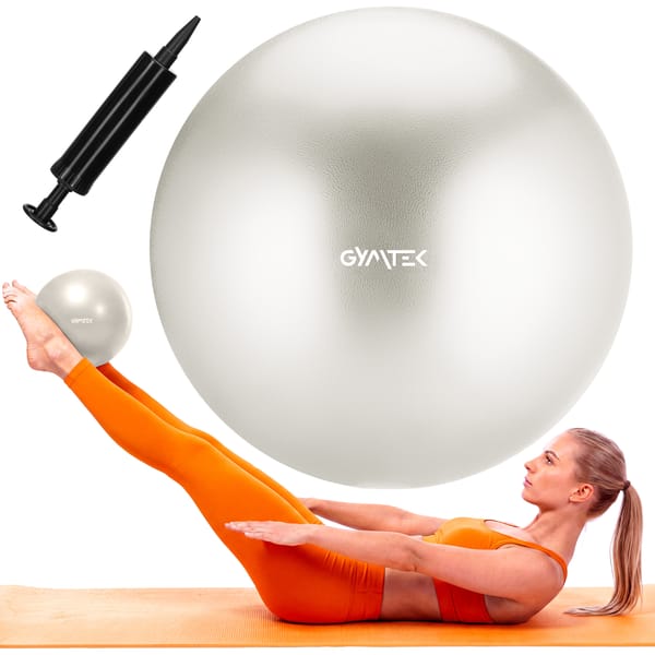 Piłka gimnastyczna, do pilatesu antiburst 25cm Gymtek - 25cm warm grey