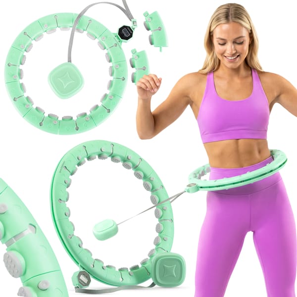 Hula hop z obciążnikiem i licznikiem Gymtek - mint