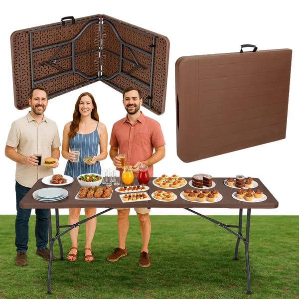 Stół cateringowy, bankietowy rozkładany 180cm Luverno - wooden