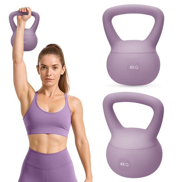 Miękki kettlebell FlexLift 4kg Gymtek - 4kg soft purple