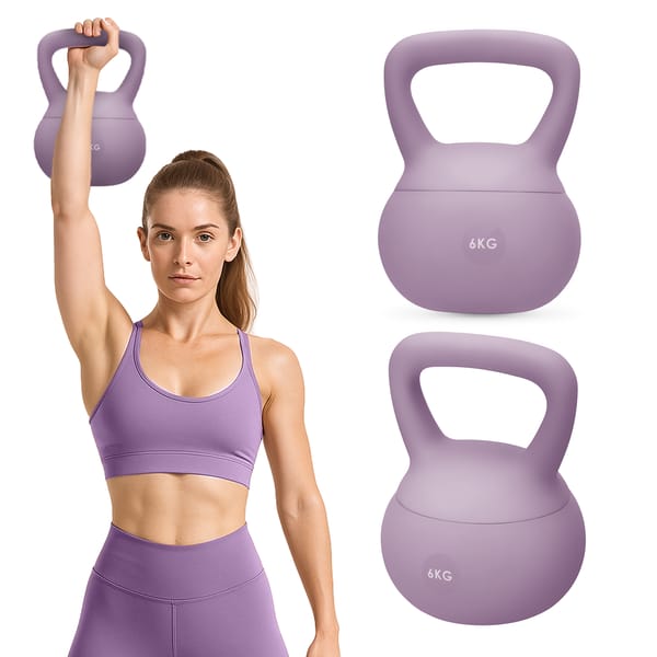 Miękki kettlebell FlexLift 6kg Gymtek - 6kg soft purple