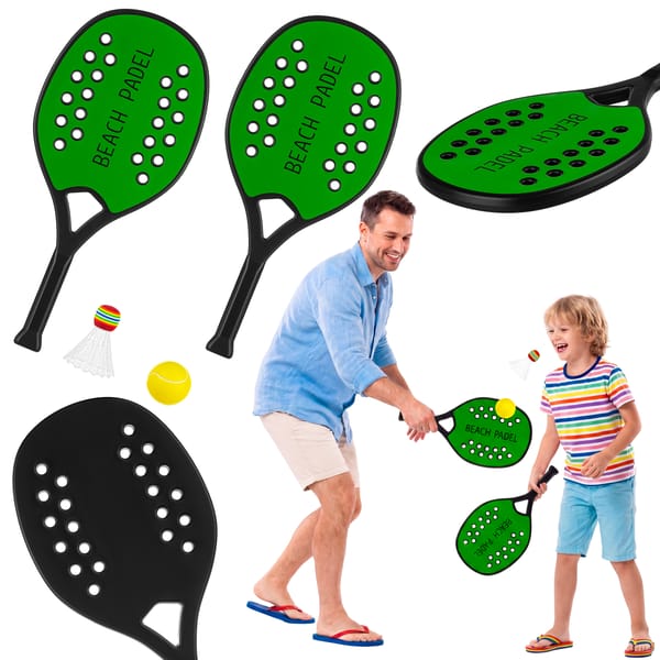 Zestaw do tenisa plażowego Sun&Go II Outtec - zielony/żółty