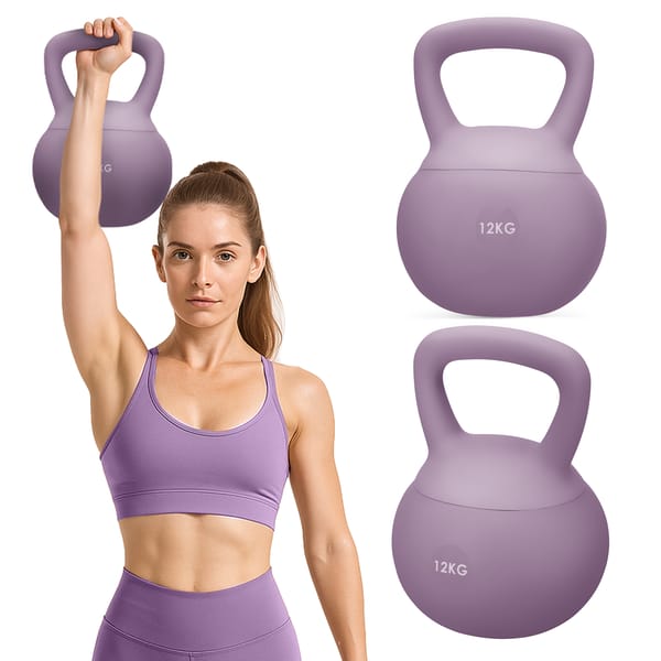 Miękki kettlebell FlexLift 12kg Gymtek - 12kg soft purple