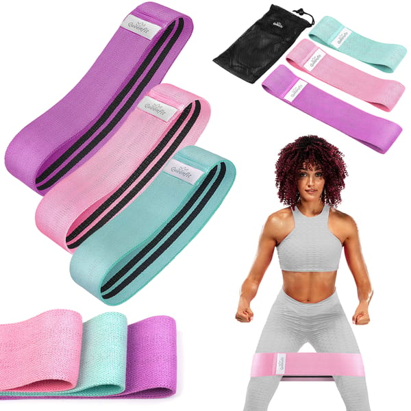 Zestaw gum materiałowych do ćwiczeń Hip Band 7-35kg 3szt Queenfit