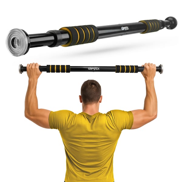 Drążek do podciągania rozporowy 63-100cm Gymtek - 63-100cm żółty