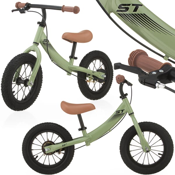 Rowerek biegowy z hamulcem dla dziecka ST Green Stars