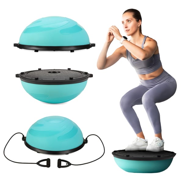 Platforma do balansowania półpiłka do ćwiczeń Flex Core + pompka Gymtek - mint