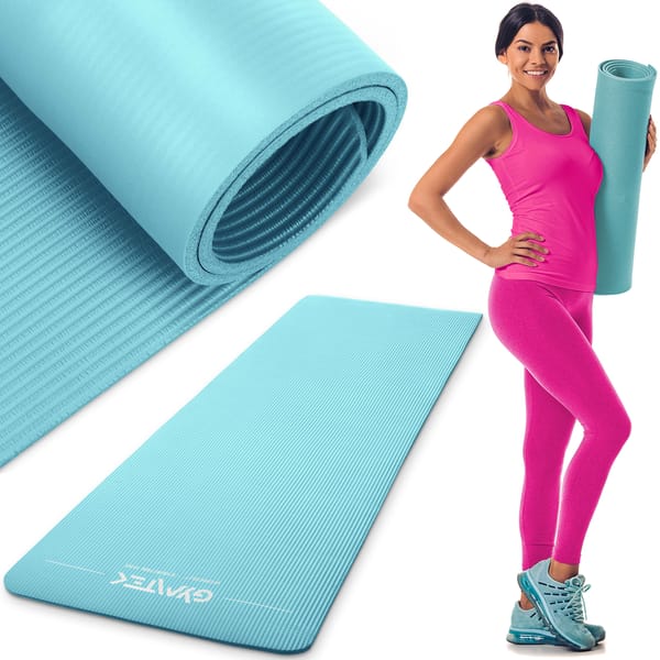 Mata do ćwiczeń, jogi NBR 1cm Gymtek - miętowa