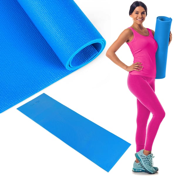 Mata do ćwiczeń, jogi 0,5cm Gymtek - niebieska