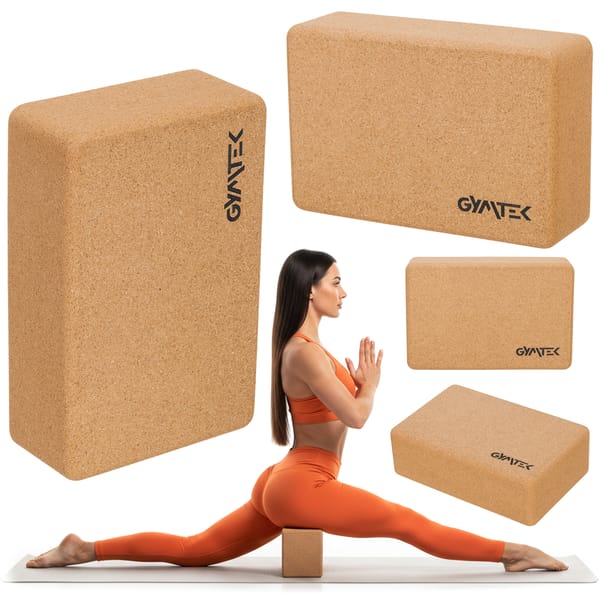 Kostka do jogi korkowa Asana flow Gymtek