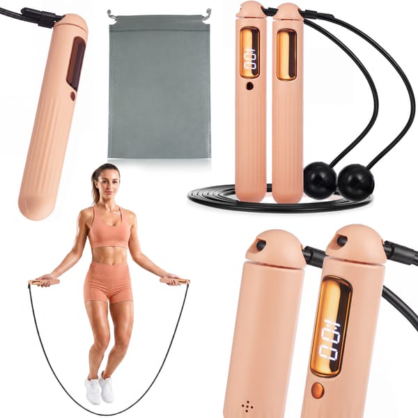 Skakanka bezprzewodowa z licznikiem Smart Motion Bluetooth Gymtek - pink