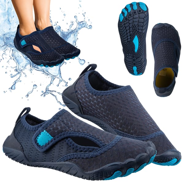 Buty do wody dla dzieci, na rzepy Splash Up Jr Outtec - granatowe