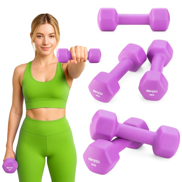 Zestaw hantli neoprenowych Hex 2x3kg Gymtek