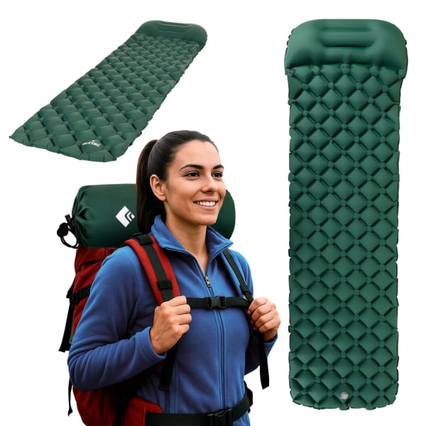 Materac trekkingowy dmuchany 238x70x5cm Outtec - green
