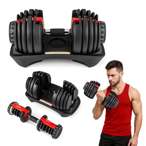 Hantla regulowana 2,5-24kg Gymtek - czerwona