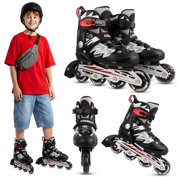 Rolki regulowane Lightning Xride - czerwone/czarne