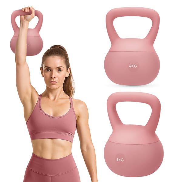 Miękki kettlebell FlexLift 6kg Gymtek - 6kg soft pink