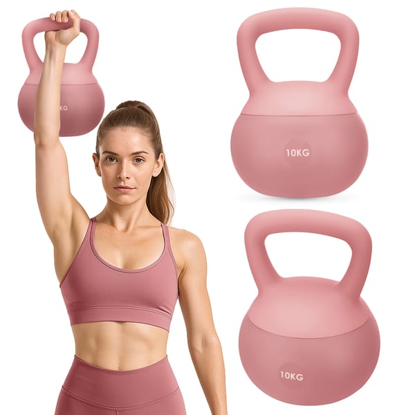Miękki kettlebell FlexLift 10kg Gymtek - 10kg soft pink