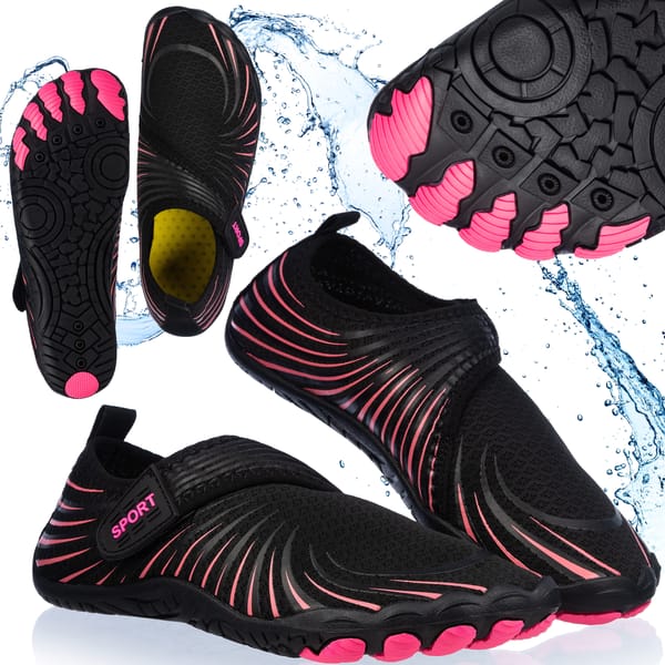 Buty do wody, na jeżowce HydroStep Outtec - czarny/różowy