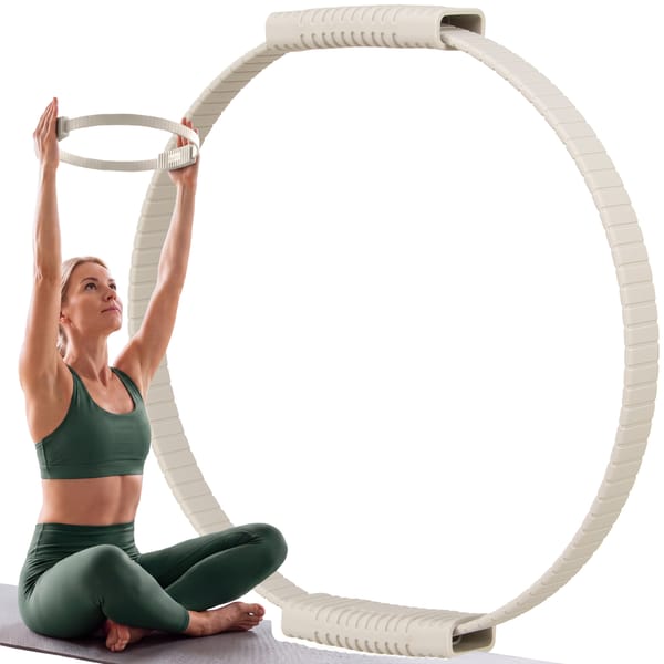 Obręcz do pilatesu, jogi silikonowa Gymtek - warm grey