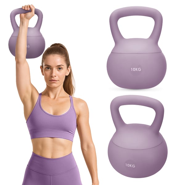 Miękki kettlebell FlexLift 10kg Gymtek - 10kg soft purple