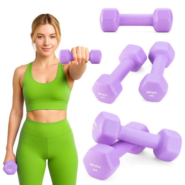 Zestaw hantli neoprenowych Hex 2x2kg Gymtek