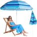 Parasol ogrodowy, plażowy, łamany Outtec - niebieski
