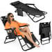 Leżak ogrodowy/plażowy składany Sun Comfort 2w1 Luverno - czarny